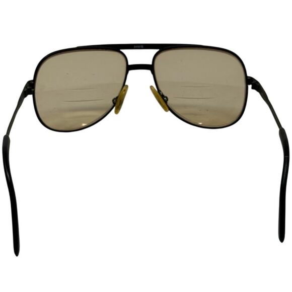 Vintage 90s Marcolin 900 Pilot Sunglasses Aviator Frames Italy Black Gold - Picture 6 of 6